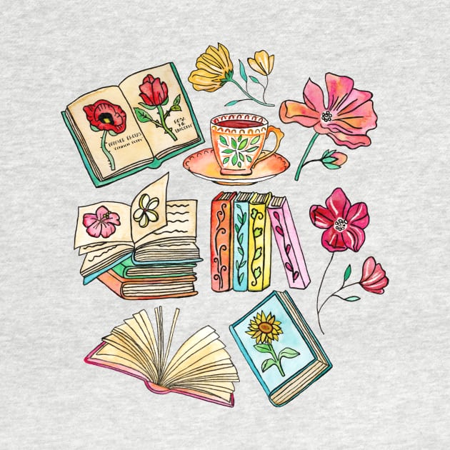 Blooms and Books by tangerinetane